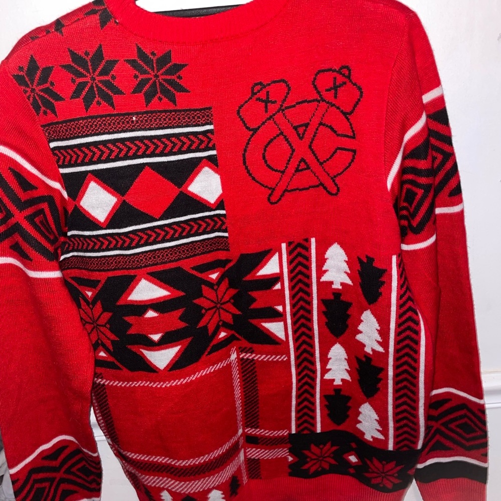Blackhawks Christmas sweater - Picture 3 of 6